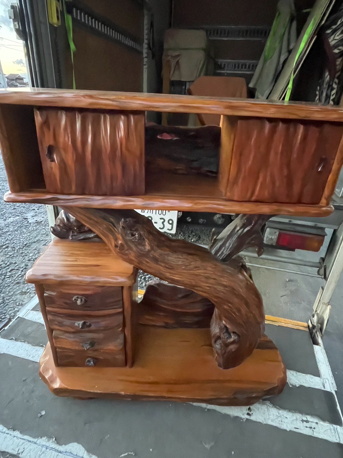 【美品】屋久杉　うるし　四段小物入れ　骨董品　工芸品　古美術　骨董品 小牧市の方より屋久杉家具を買取させて頂きました | 古美術如月愛知